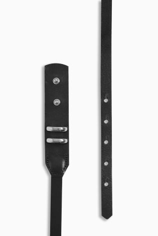 Black Leather Waist Belt
